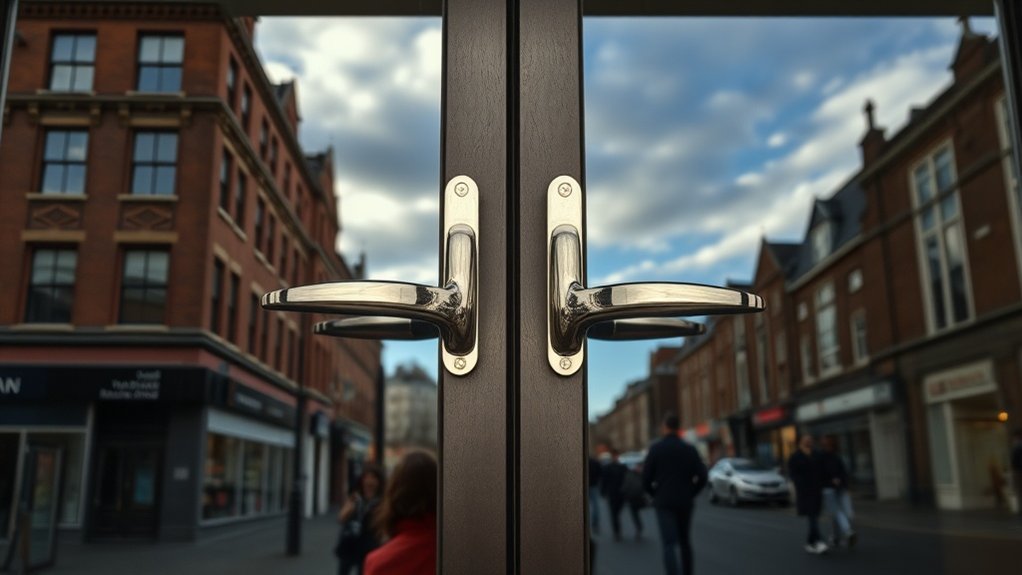 Glass Doors Wood End Green