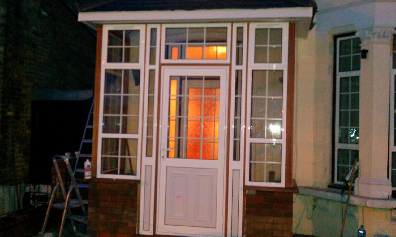 uPVC porch with Georgian bar glazing installed in Hayes